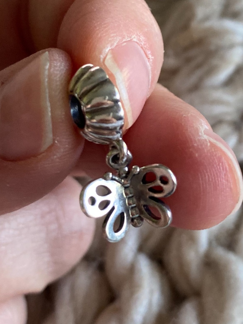 Pandora Silver Best Friends Butterfly Dangle Charm Pair - Picture 4 of 4